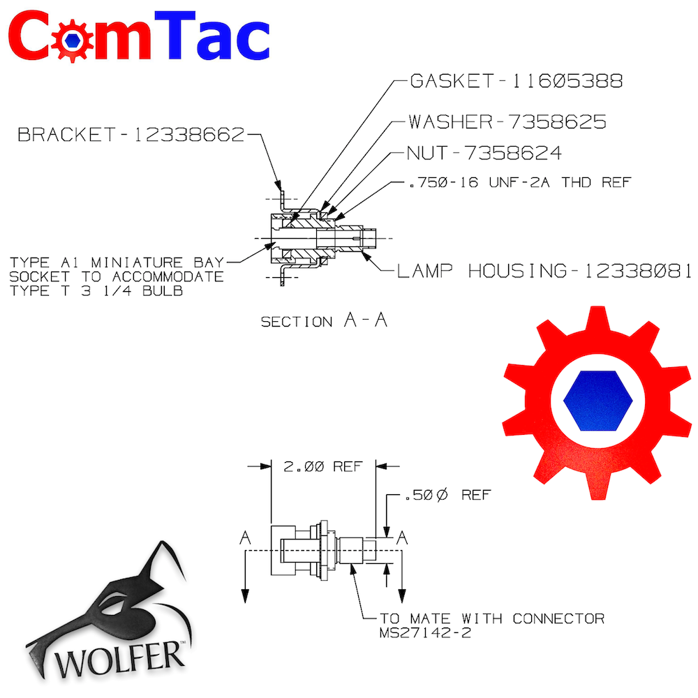 Panel Lamp Body Asm. ; M998 Mil. Hummer ; 12338465 6210-01-208-4790 5583884