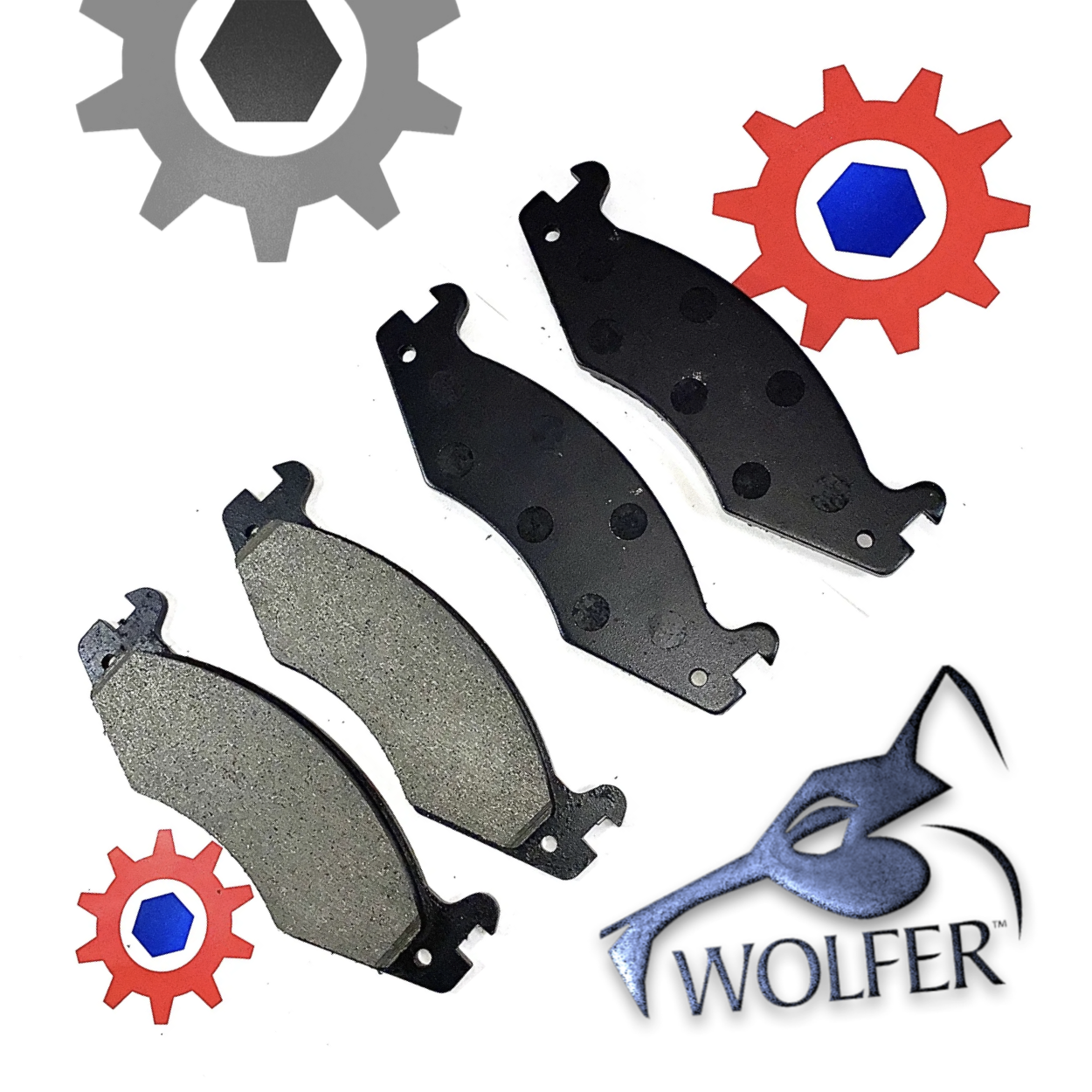 4 each - Brake Pad Set, Service; M998 Hummer Humvee ; 57K0262 2530-01-459-0367