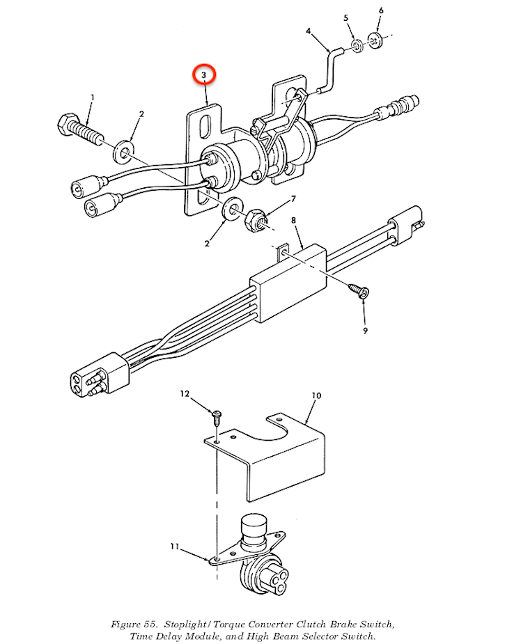 Switch , Brake Light ( Dual Lever ) ; Humvee Hummer ; 2540-01-410-8789 12460230