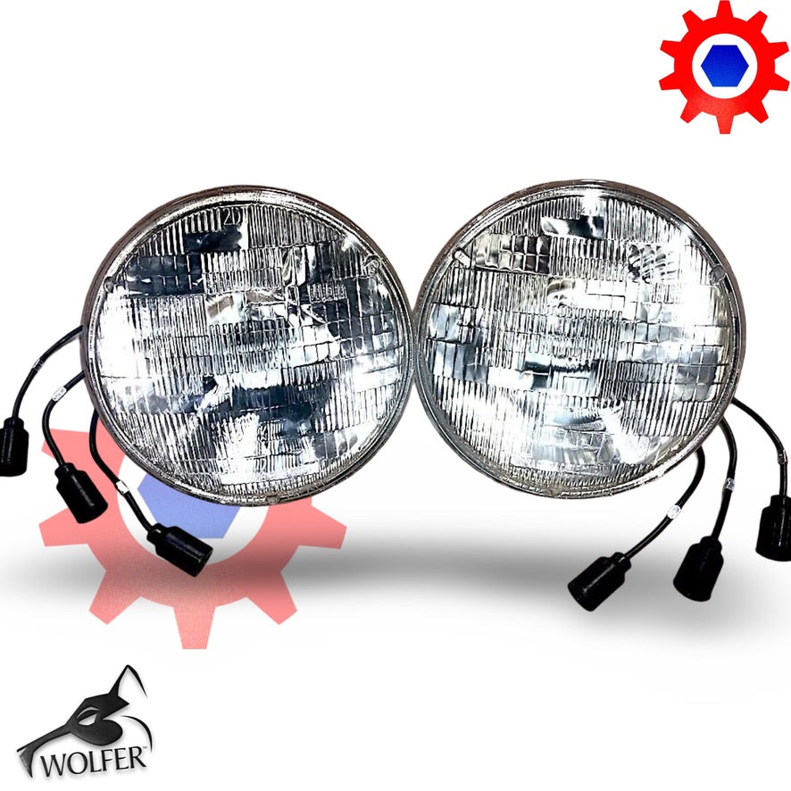 2 each- 28v 60w Headlights; 6240009663831 8741491 A-A-2044 A-A-2072 MS18008-4863