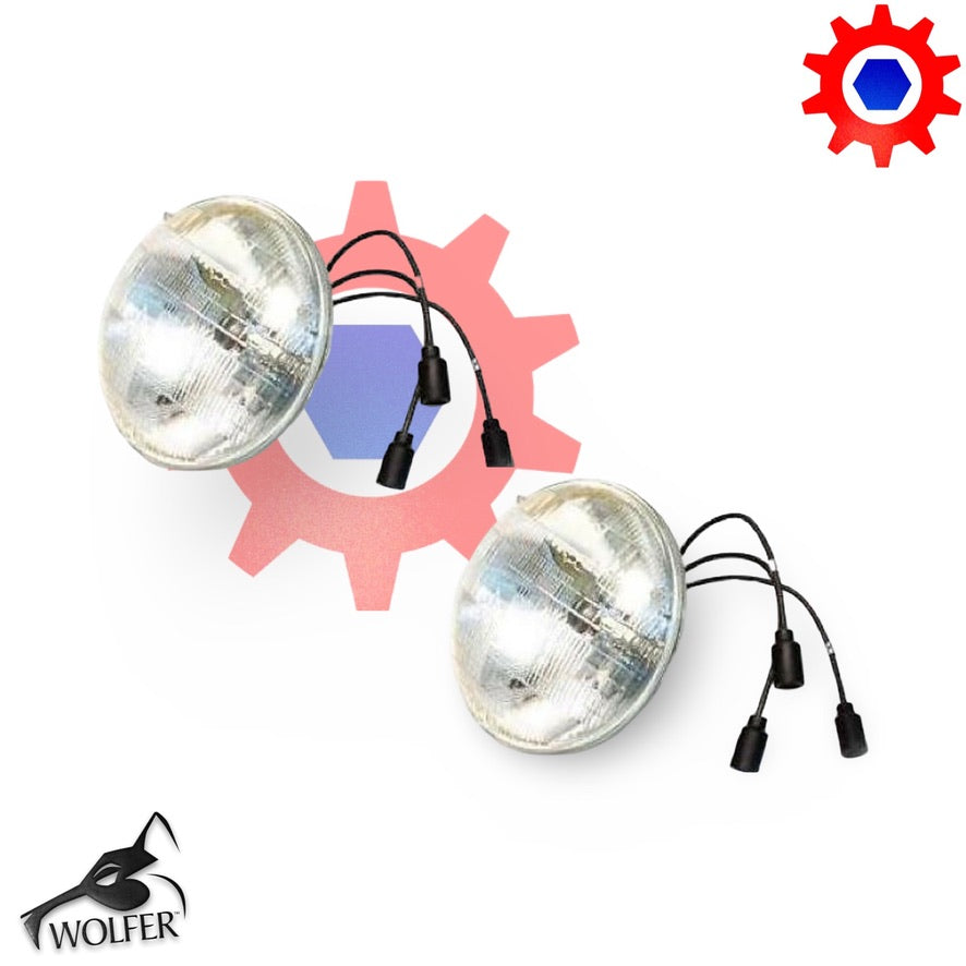 2 each- 28v 60w Headlights; 6240009663831 8741491 A-A-2044 A-A-2072 MS18008-4863