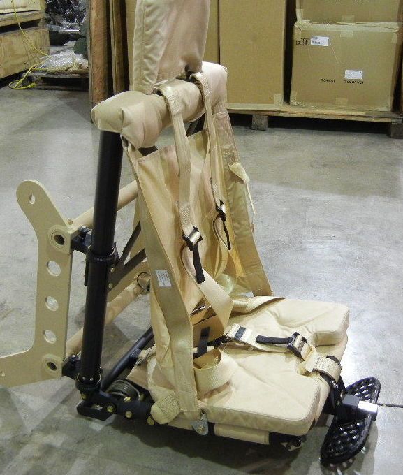 Troopseat, Rear Utility w/ footrest 2540-01-579-6132 MRAP MRP11063-002