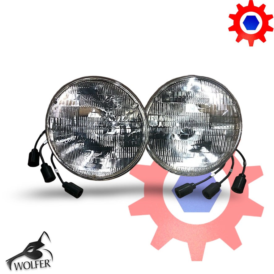 2 each- 28v 60w Headlights; 6240009663831 8741491 A-A-2044 A-A-2072 MS18008-4863