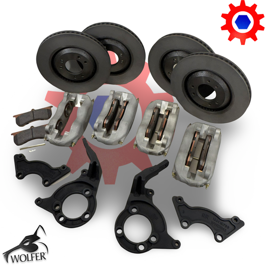 Full ECV Replacement Brake Set + Pads Rotors & Brackets included; 6034606 + 6034965 57K6207