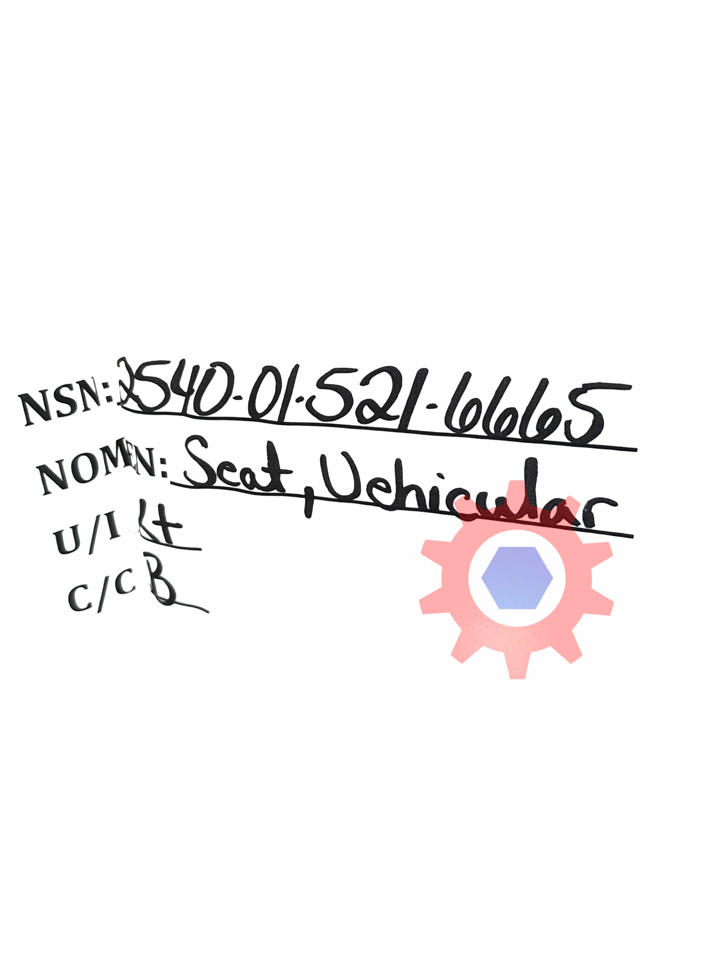 Seat Vehicular 2540-01-521-6665 3471939 HEMTT