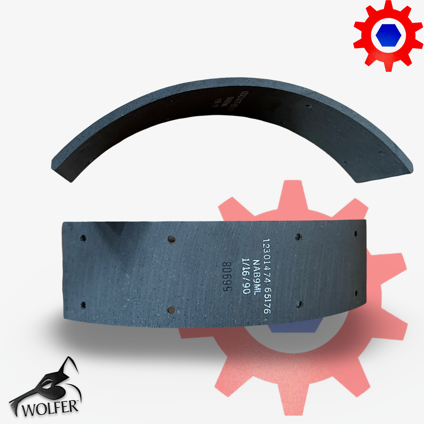 BRAKE LINING SET (2 linings per set) G744 5TON M800 M35 ; 12356756 2530012815224