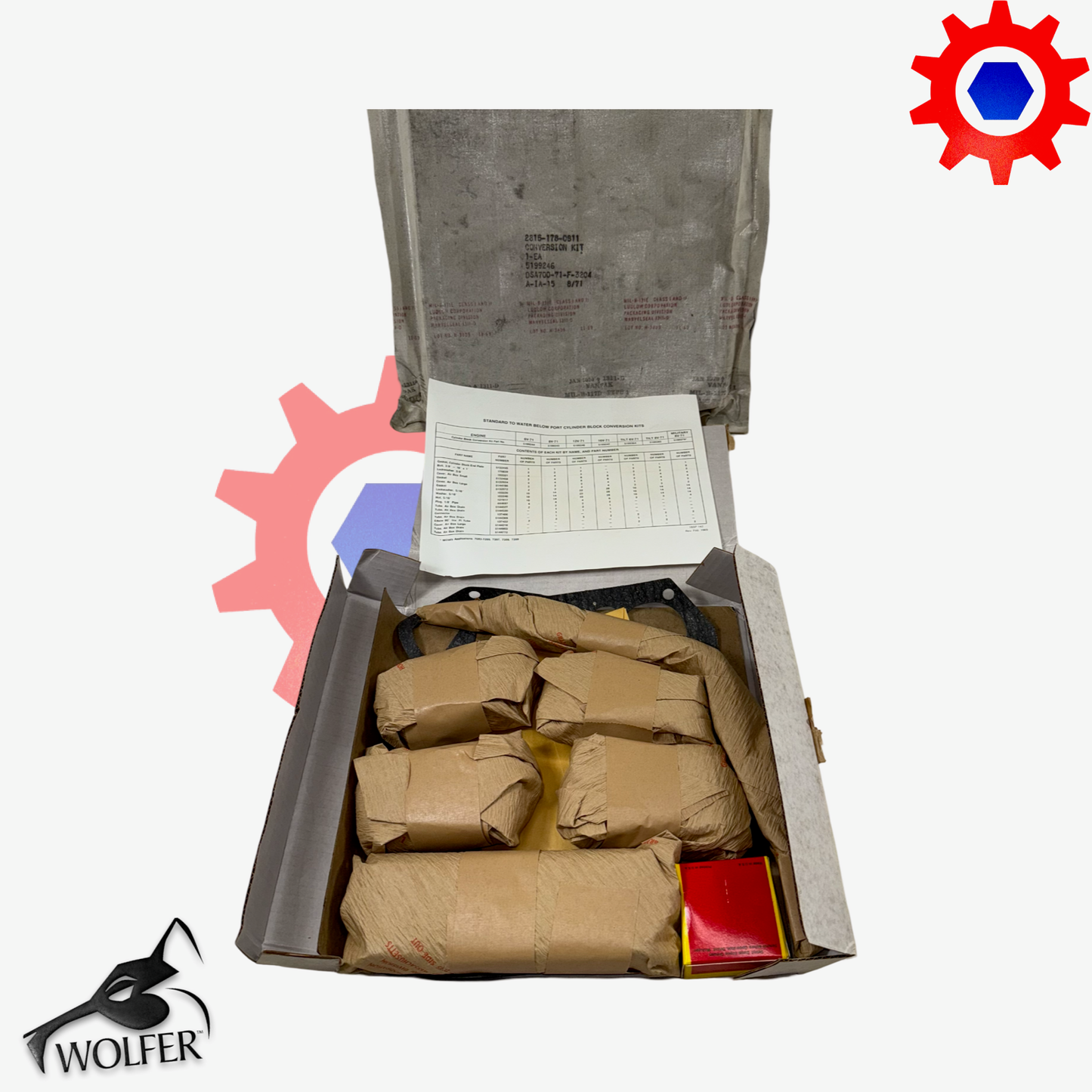 Conversion Kit for Cylinder head ; 2815-00-178-0811 5199246