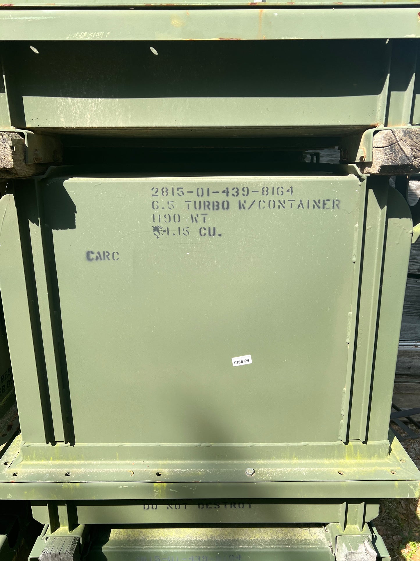 Container, 6.2L/6.5L Eng. (Shipping & Storage) 8145-01-231-3747 12338064