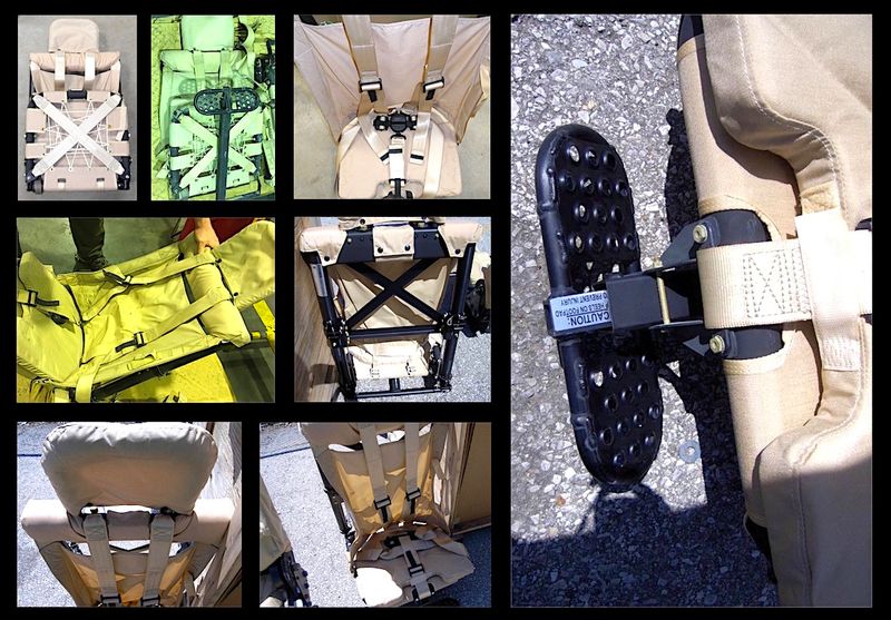 Troopseat, Rear Utility w/ footrest 2540-01-579-6132 MRAP MRP11063-002