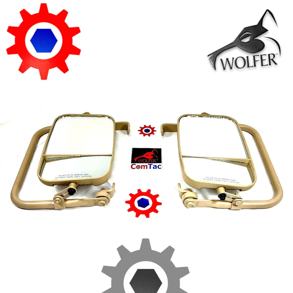 Tan - MIRROR SET (2 Mirrors) 12342129 & 12342130 Humvee H1 HUMMER