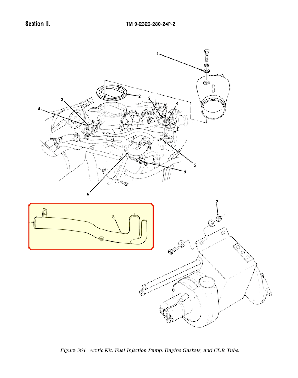 Lower Coolant Bent Tube ; Hummer M998 ; 12339152 4710-01-188-0028 5578604