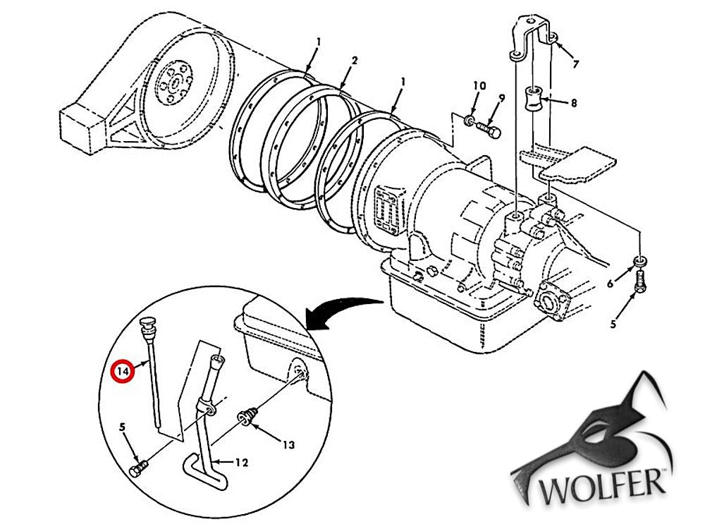 M939  5-TON  ; TRANSMISSION DIPSTICK ; 11669173-1  40932  6680-01-296-2758