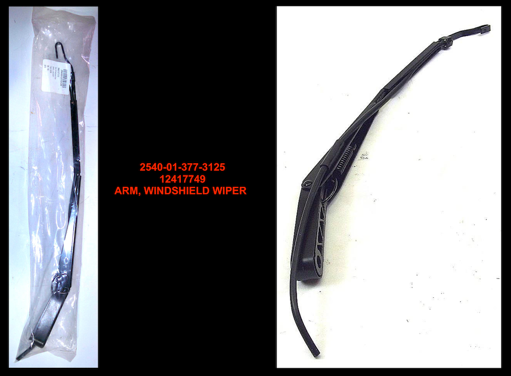 WIPER LEVER WINDSHIELD ; FMTV ; 2540013773125 12417749 S-4706 106.694