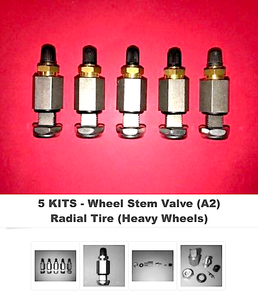 5 each- VALVE STEM KIT, RADIAL WHEEL&TIRE Mil. Hummer 2640-01-419-6205 57K0297