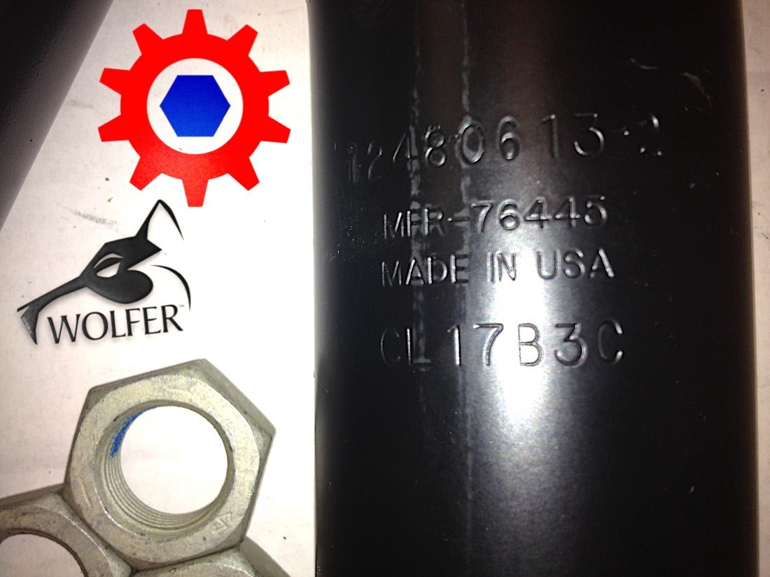 2 Shocks & 4 Nuts- NOS 12K Heavy Rear Kit; Mil. Hummer ; 57K4895 2510-01-554-1789