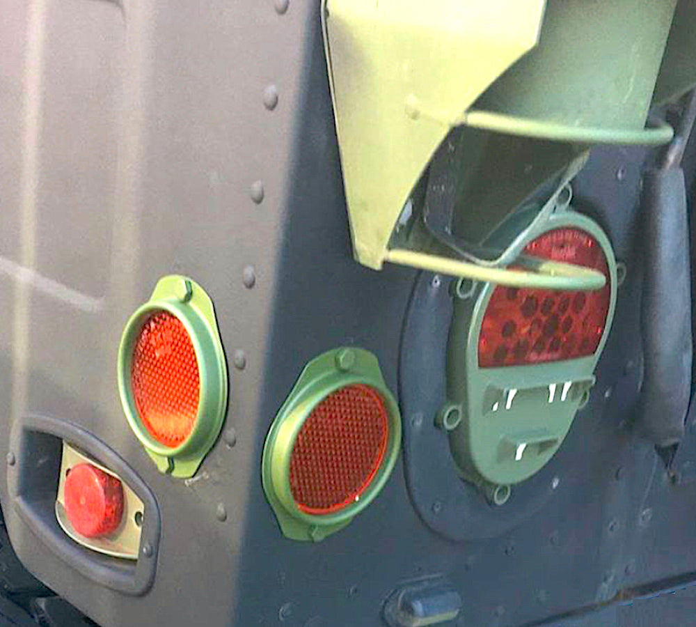 6 each- Reflectors- 4-Red + 2-Amber; Hummer M998 ; 12342500-1 & 12342500-2