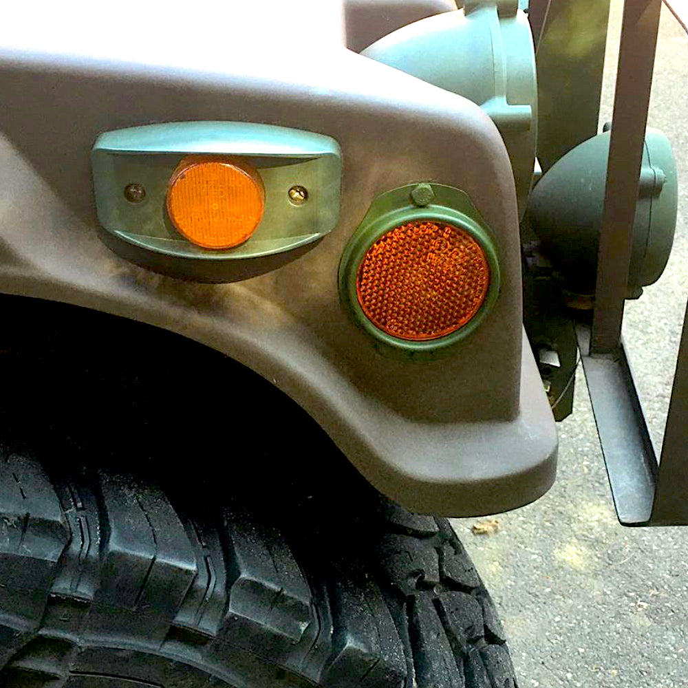6 each- Reflectors- 4-Red + 2-Amber; Hummer M998 ; 12342500-1 & 12342500-2