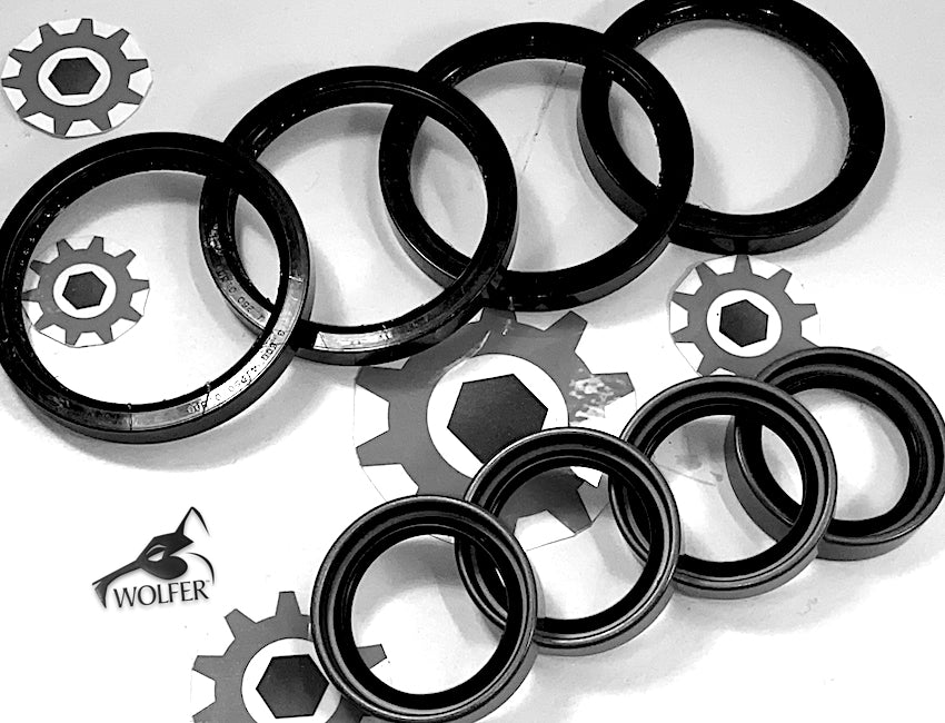 8-Seals ; 4 Output & 4 Input for Knuckle ; Mil. Hummer H1 ; 12460309 + 12342961