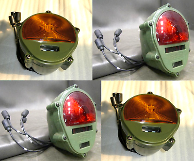 2 each Parking-Lights + 2 each Tail-Lights 383-Green Plastic Housings& 24v-bulbs