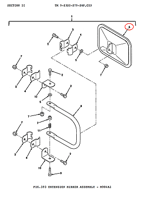 2 each - REARVIEW BACKUP MIRROR RH or LH ; M1070 M985 ; 602249 604783 602241