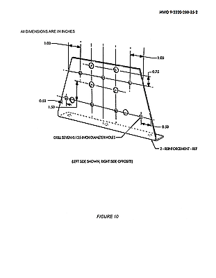 2 each - Bracket , Reinforcement Plate ; Mil. Hummer M998 ; 12342731
