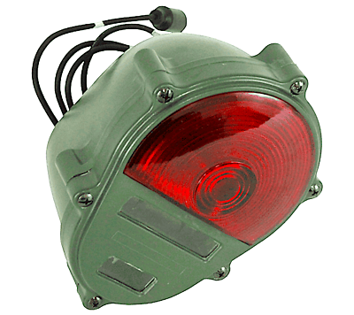 2 each Parking-Lights + 2 each Tail-Lights 383-Green Plastic Housings& 24v-bulbs