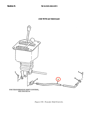 Connecting Linkage, T/C Shifter; M998A2 Humvee Hummer ; 6003057 3040-01-409-2501