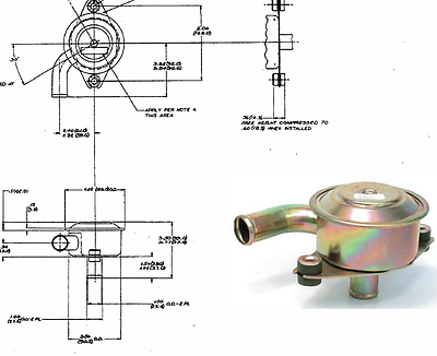 VALVE , CDR / PCV ; H1 Humvee HUMMER ; 12340256 5578867 2990-01-147-9284 CV871