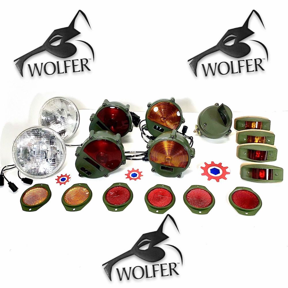 Set of Lights - Complete w/HL Reflector Marker BO Tail Parking(24V) Mil. Hummer