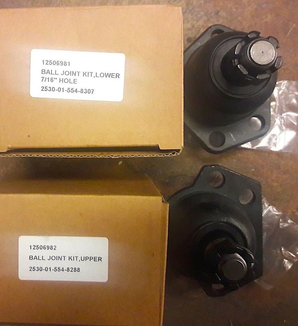 4 each - HD Ball Joints 2 Upper & 2 Lower ; Hummer ECV ; 12506981 + 12506982