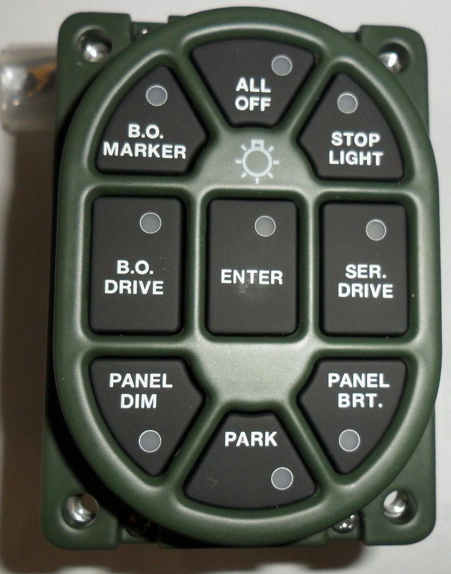 SWITCH , 24V MASTER LIGHT {Button Digital); Common ; 12484558 5930-01-491-9893