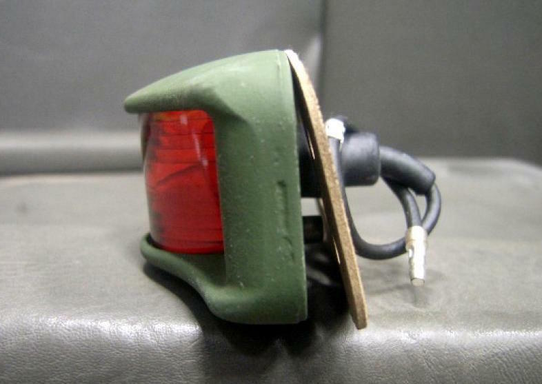LED-24V , Side Marker Light, 383 Green Housing, Red Lens; Ref#: 12446845-2