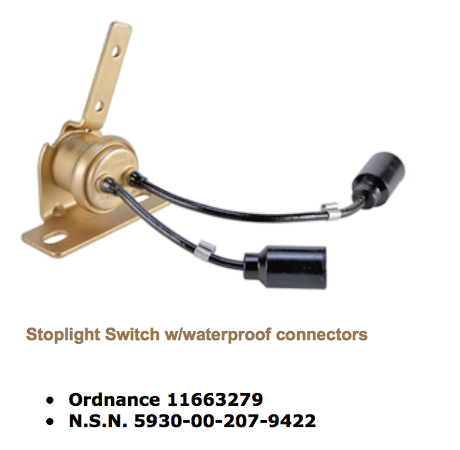 Switch , Brake Light (Single Lever) ; Humvee Hummer ; 5930-00-207-9422 11663279