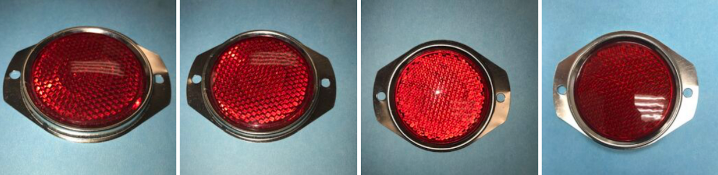 4 each - Reflectors - RED ; MIL. HUMMER M998 ; 12342500-1 9905-01-478-4267