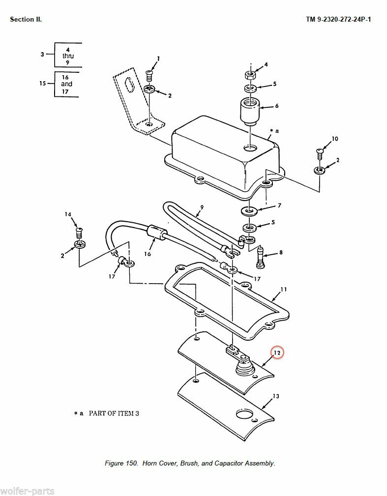 Brush , Horn Contact ; M939 5TON ; 5977-00-578-6495 , 8728164 , 1998757