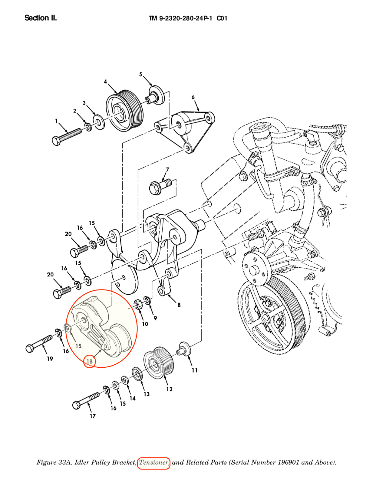 BELT TENSIONER ; M1114 Hummer 6.5L ; 12469484 600637 2920-01-491-2011