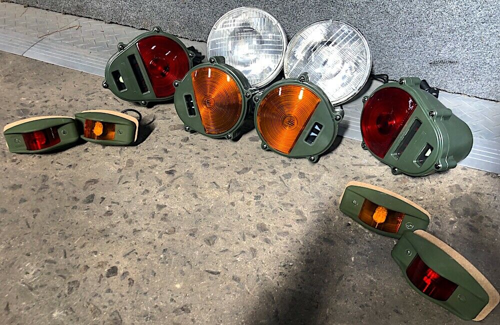 Set of Lights - Headlights - Markers - Tail - Parking 24v - Hummer M35 M939 etc.