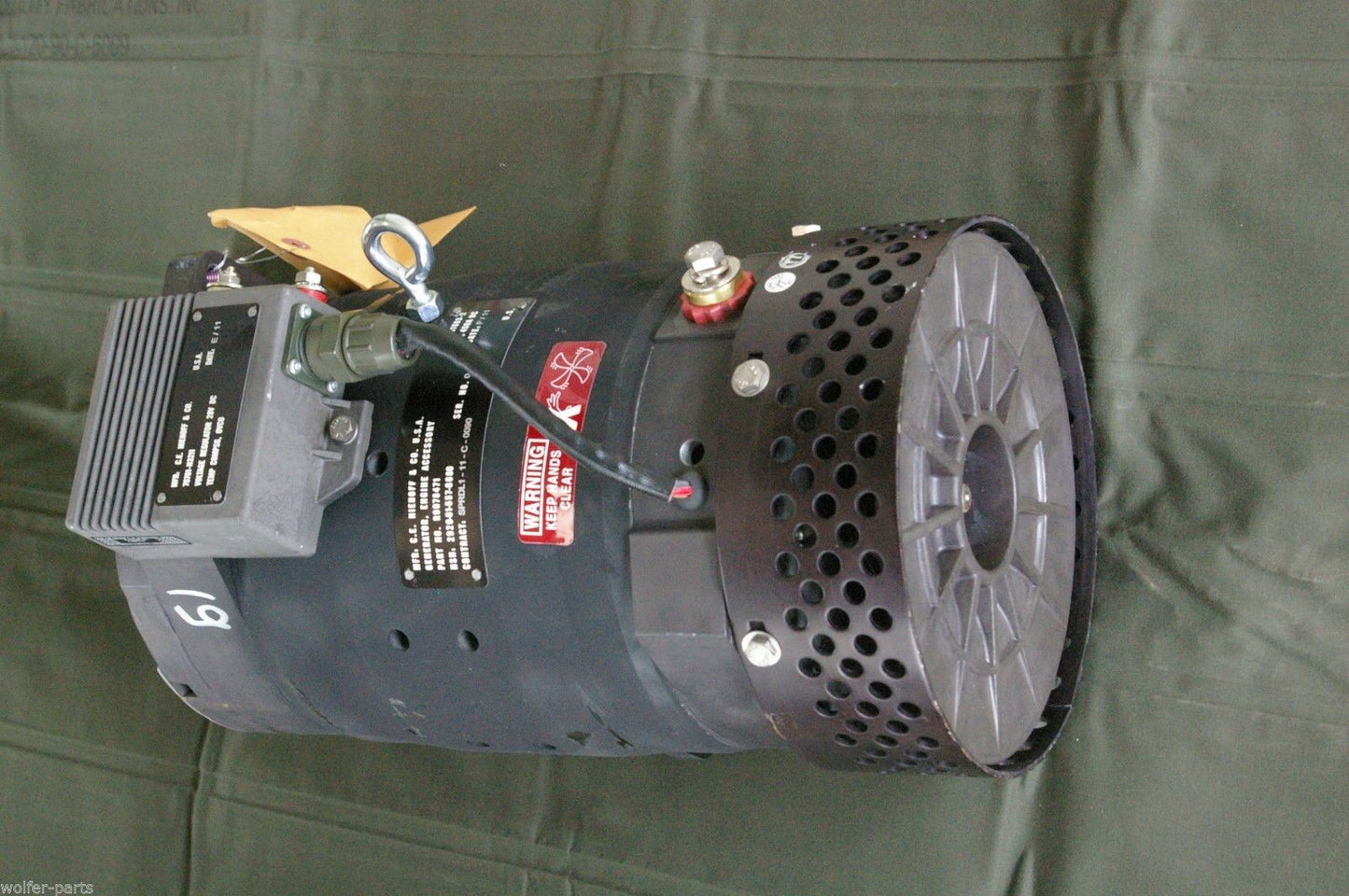C.E. Niehoff N1603-2 ; 28V 450amp Industrial / Military Generator with Regulator