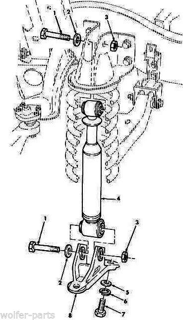 REAR SHOCK ABSORBER (NOS cosmetic imperfections) Humvee , 12480613-2 (HVY-12K)
