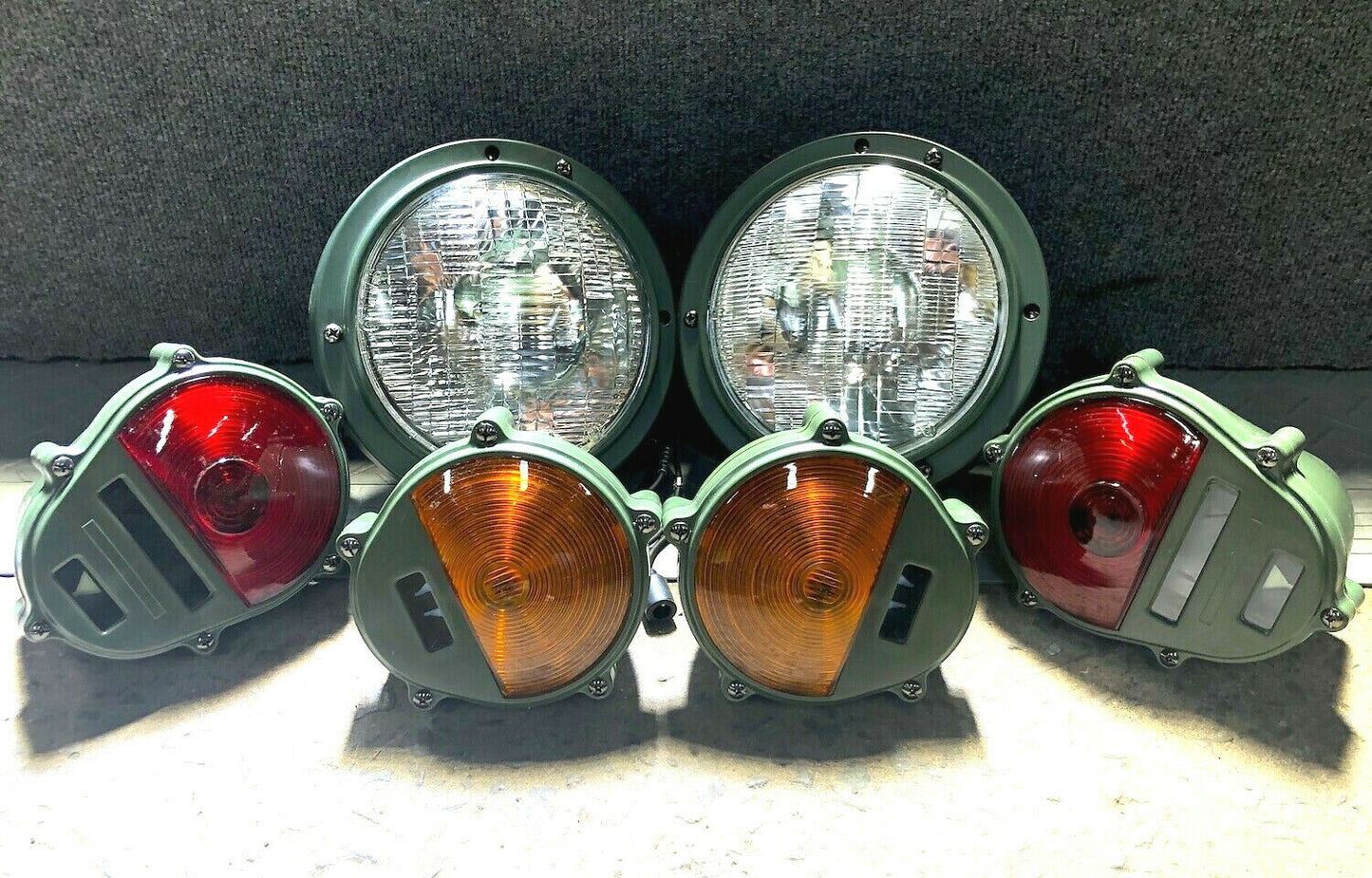 Set of 2 - Headlight Asm., 2 - Taillights, & 2 - Parking Lights M939 M35 M998