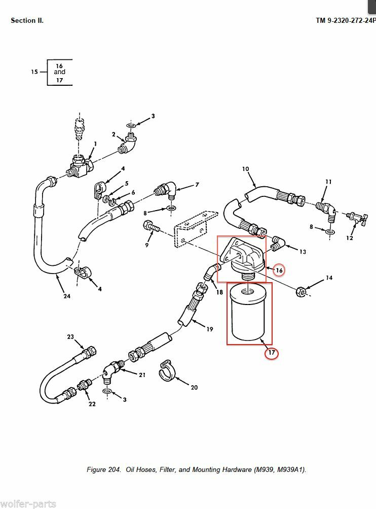 T/M FILTER & ADAPTER KIT ; M939 , LAV , etc. ; 25011159 , 4330-01-123-2649