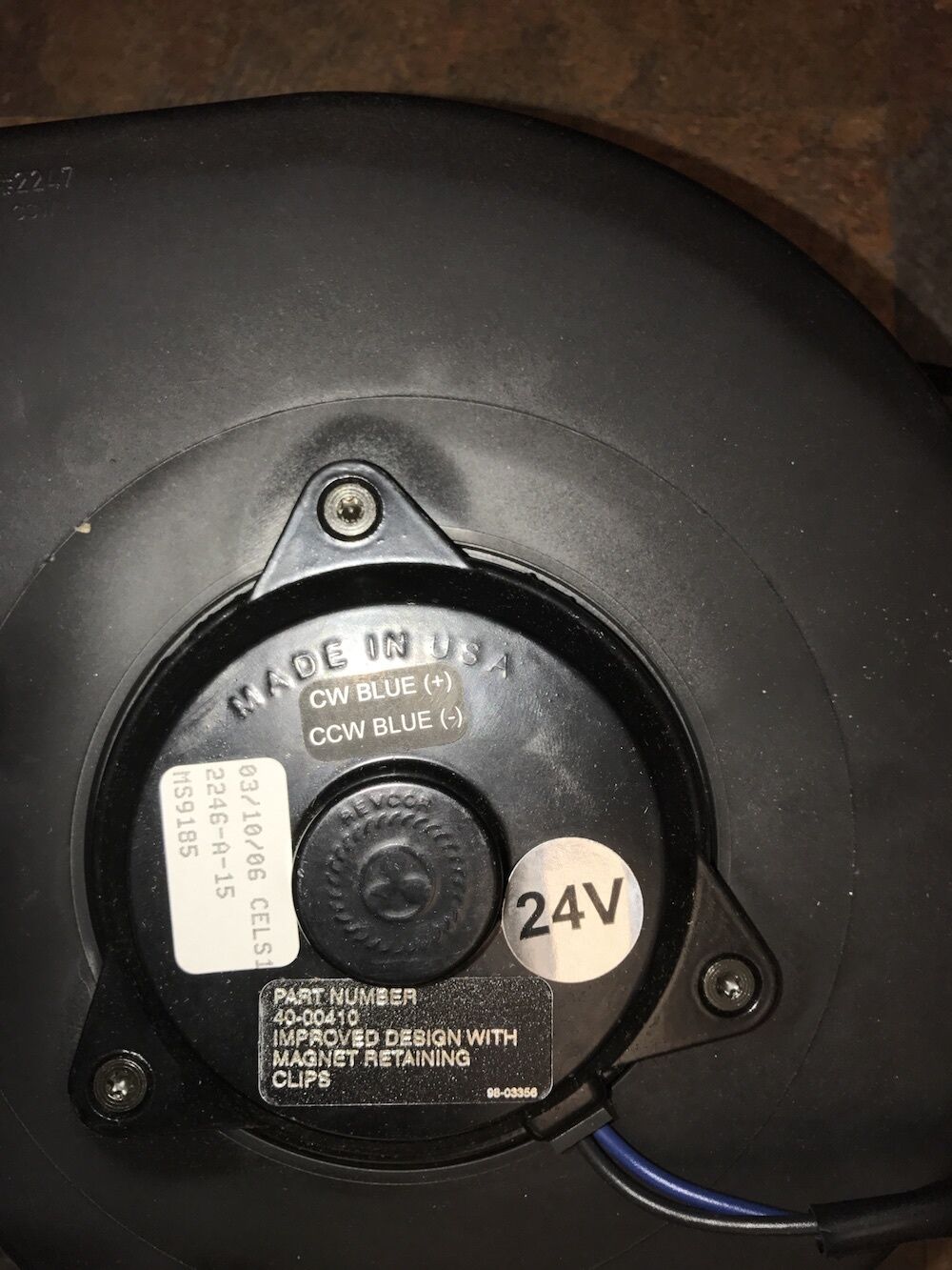 Front Blower Assy. w/ Motor ; Hummer M1114 ; 6105-01-460-4950 40-00410 5715742