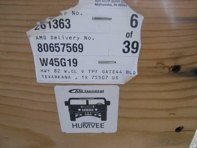 Rear RH Cargo Sponson for Hard Top ; M998 Humvee ; 12339655-8 2510-01-366-6969