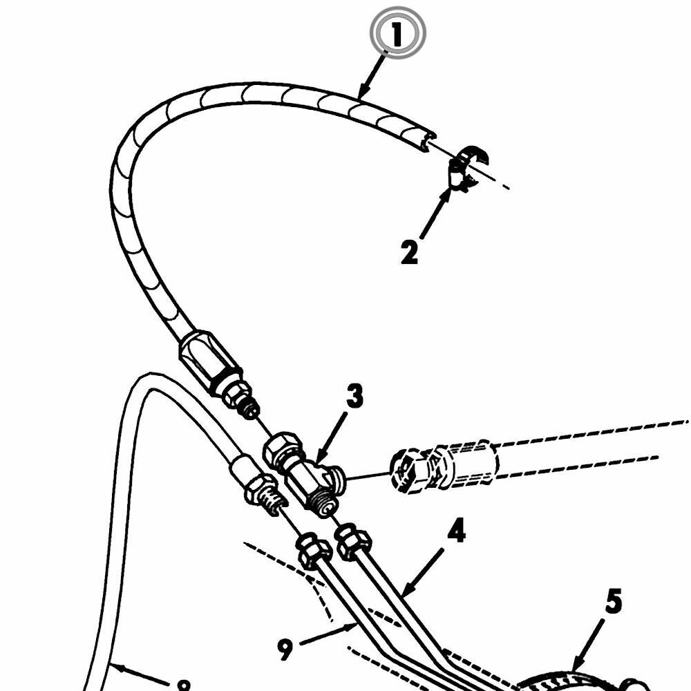 Hose - ECV Rear Differential w/Cooler ; Mil. Hummer ; 2520015744828 12469224