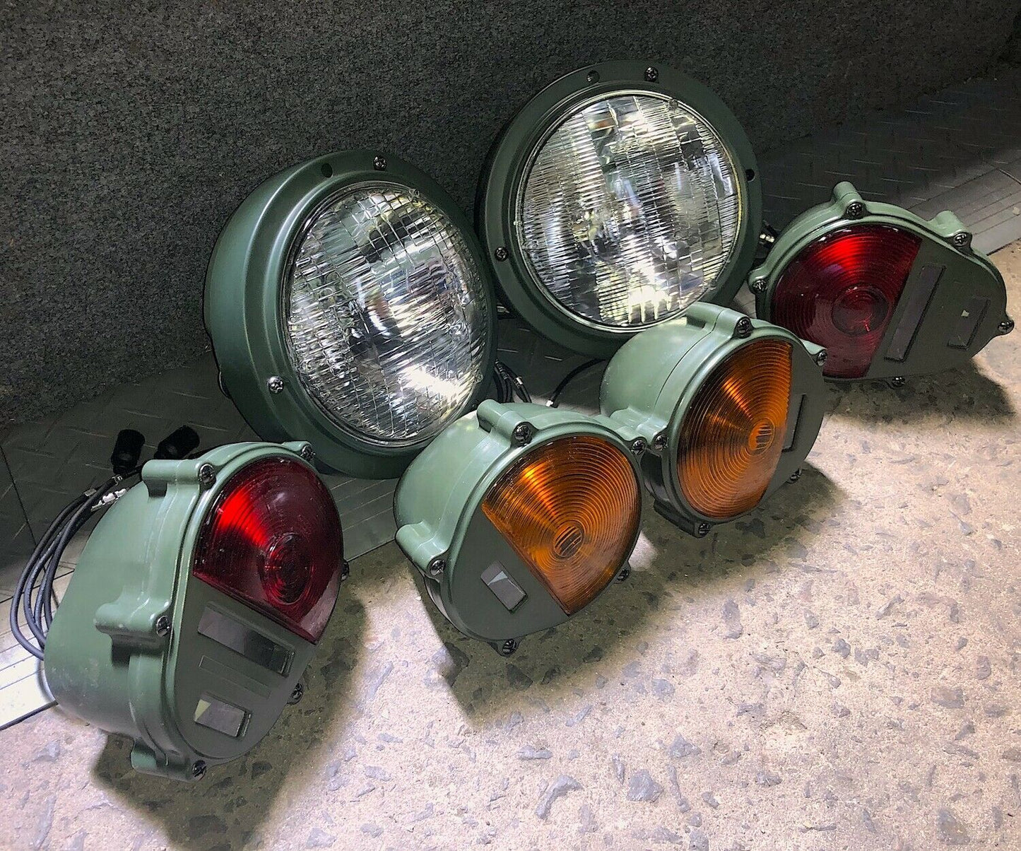 Set of 2 - Headlight Asm., 2 - Taillights, & 2 - Parking Lights M939 M35 M998