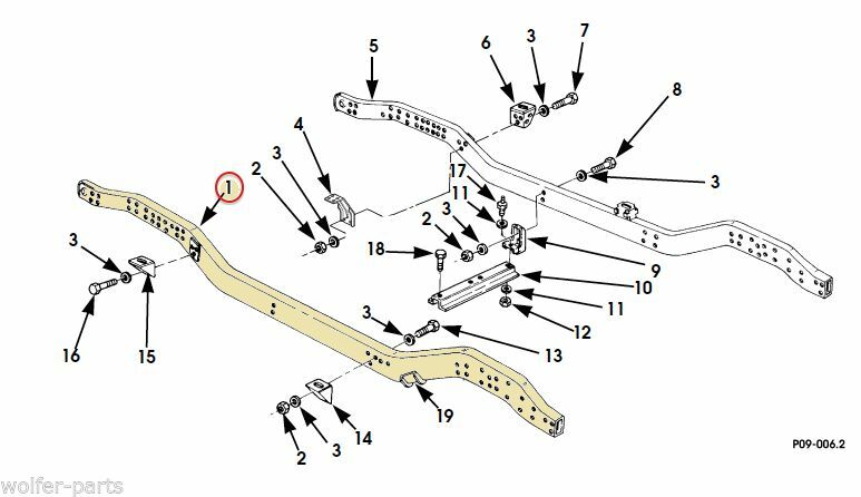 Frame Rail , Passenger (RH) ; HUMMER M1114 ; 12469404-1 RCSK17438 5934709