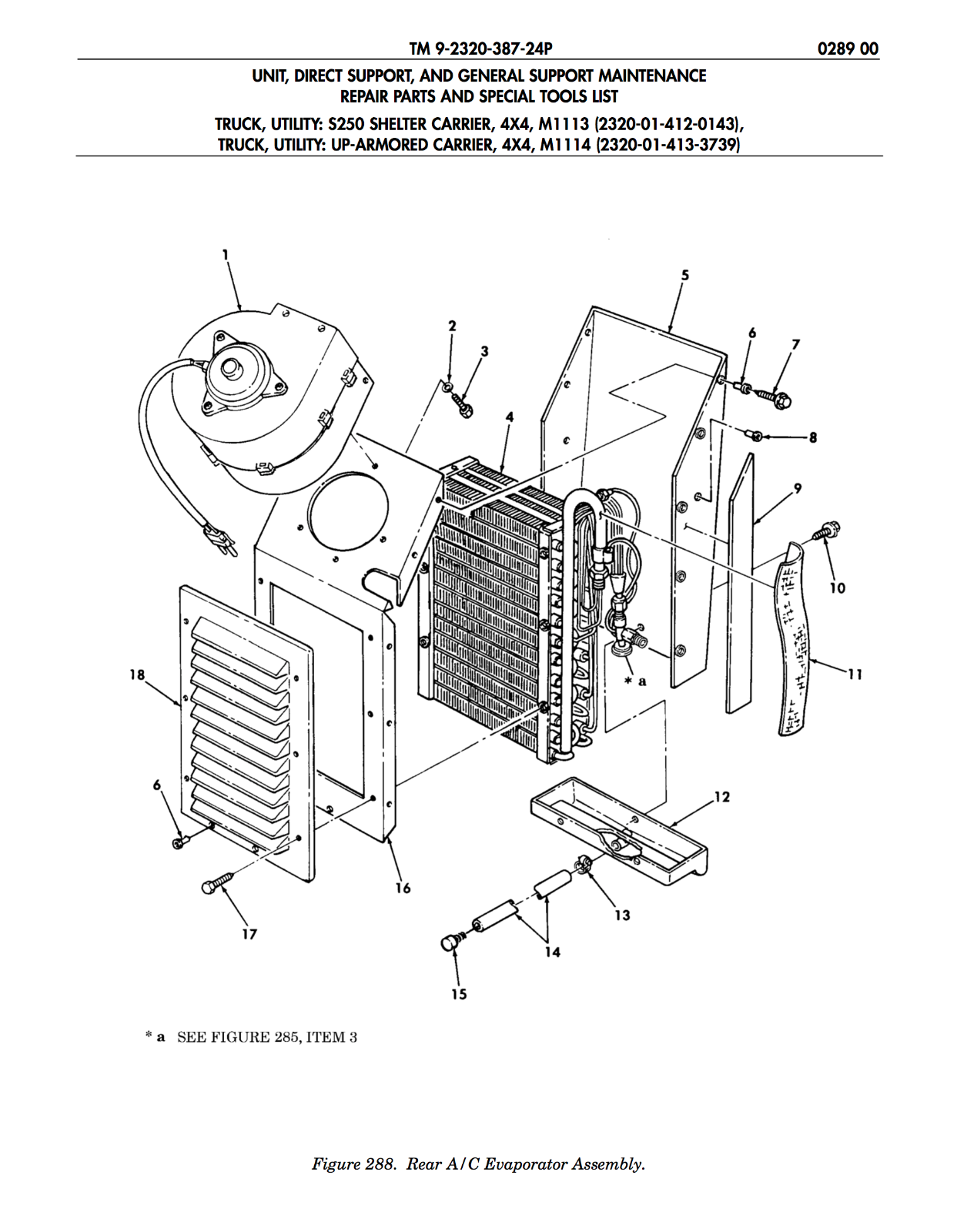 Heater / AC Refrigeration Rear Assembly; Mil. Hummer M1114 ; 4130015479870 70-05426