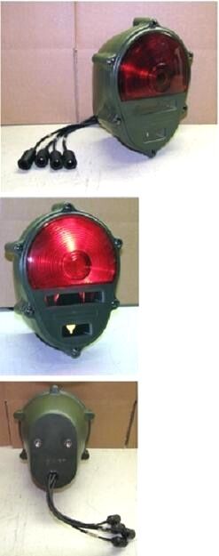 Tail-Light - 24v Green Plastic Housing w/ Red Lens ; 12375837 6220-01-372-3883