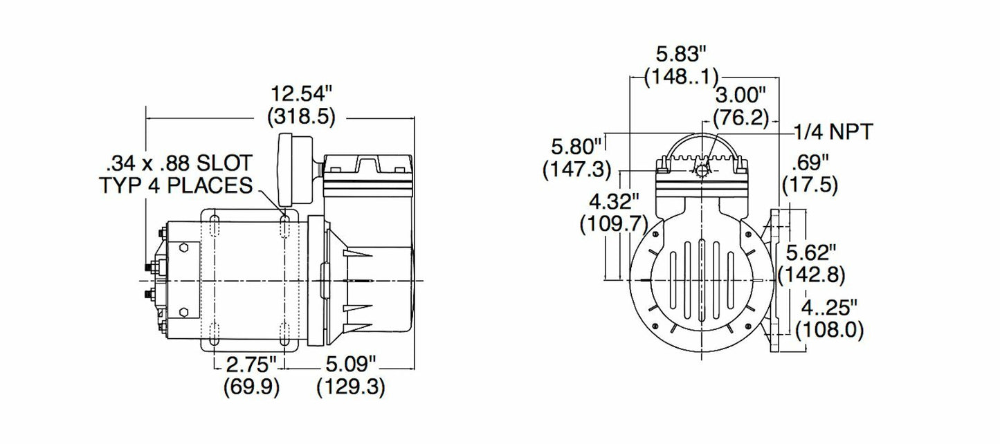 CTIS COMPRESSOR 24V(Water-Proof) Hummer M1114 ; 4310-01-522-5411 6028637 6000477
