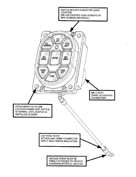 SWITCH , 24V MASTER LIGHT {Button Digital); Common ; 12484558 5930-01-491-9893